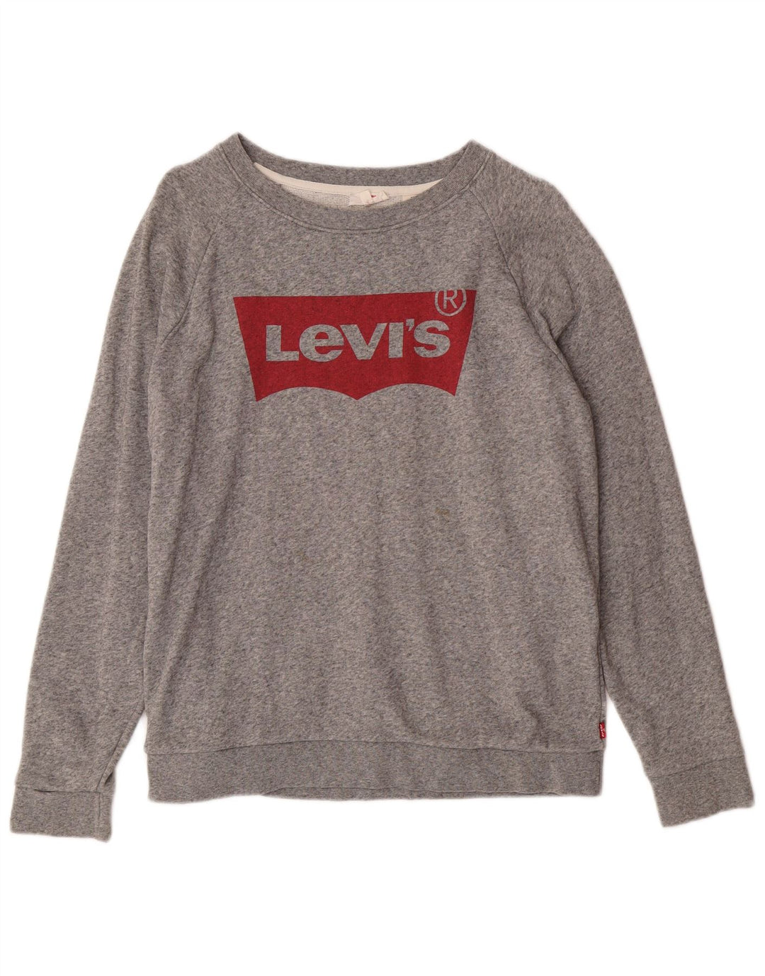 Levi's Sweat-Shirt Graphique Femme UK 44 Gris Moyen Coton