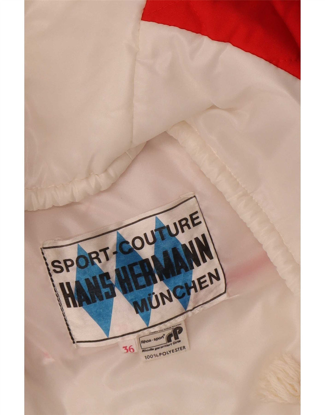 vintage Womens Crop Surdimensionné Gilet matelassé EU 36 Petit Colorblock Blanc