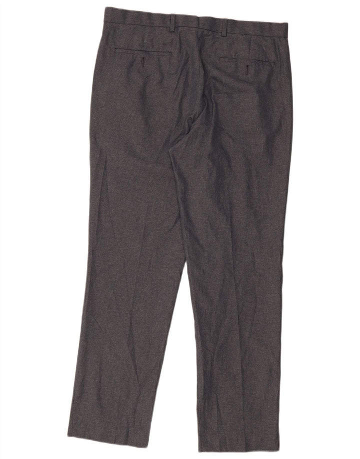 Marks & Spencer Pantalon Chino Droit Homme W36 L30 Gris Polyester
