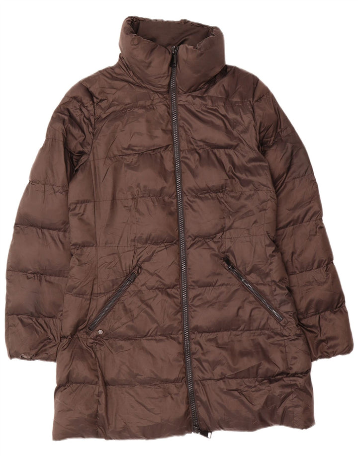 Massimo Dutti Manteau rembourré pour femme UK 44 Marron moyen Polyamide