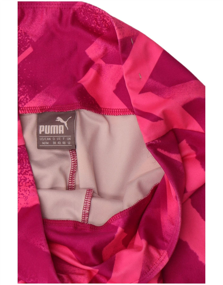 Puma Leggings Femme UK 42 Rose Moyen Géométrique