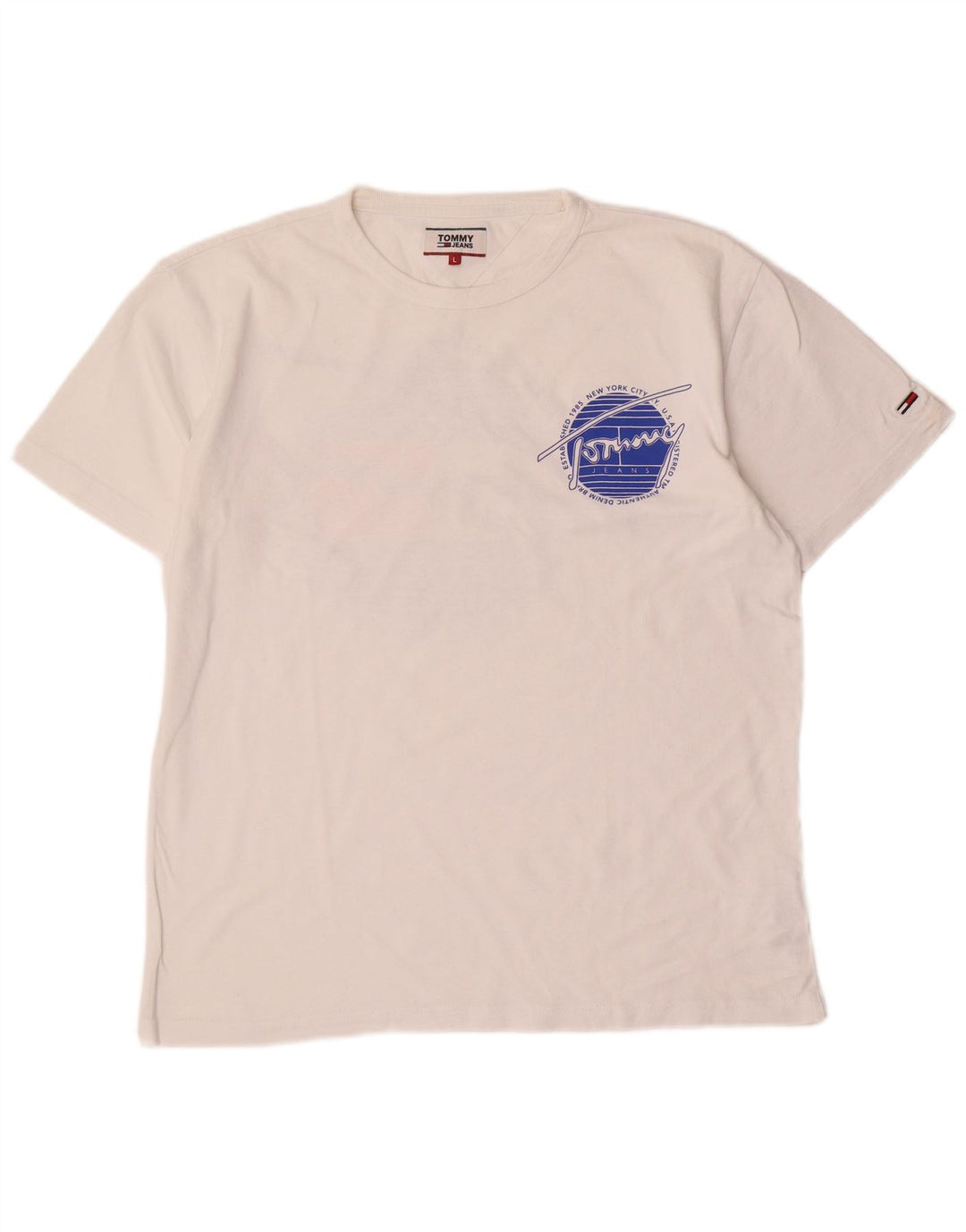TOMMY HILFIGER T-Shirt Graphique Homme Grand Blanc Coton