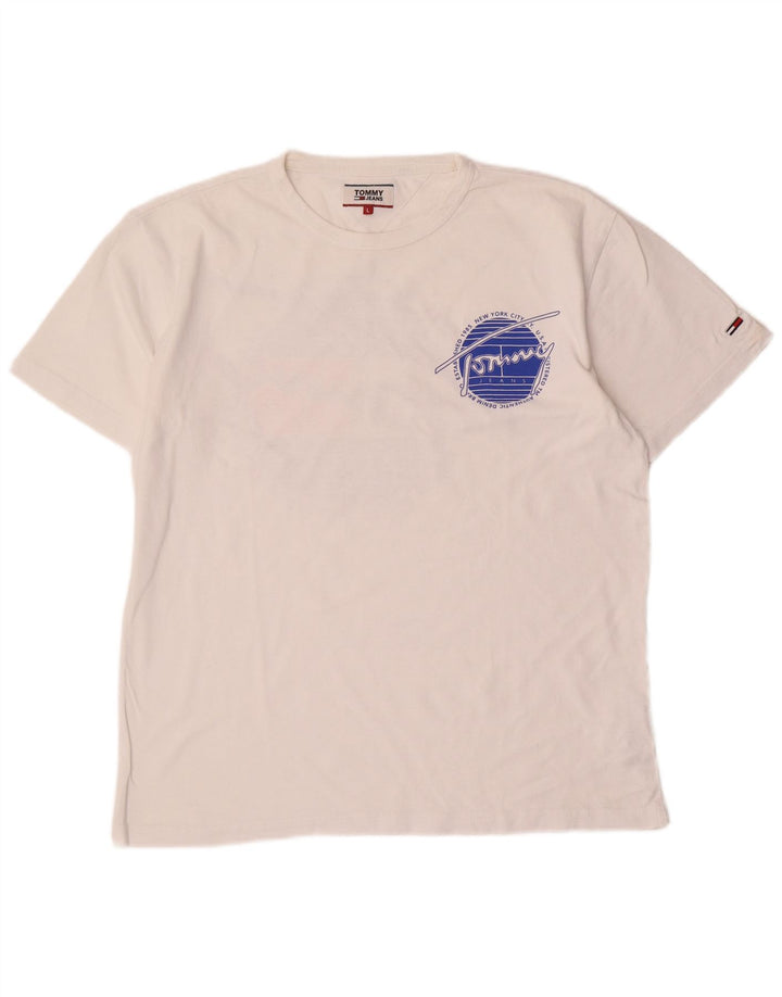 TOMMY HILFIGER T-Shirt Graphique Homme Grand Blanc Coton