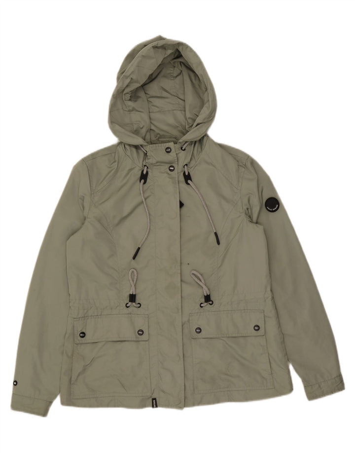 KHUJO Veste utilitaire à capuche pour femme UK 14 Polyester vert moyen