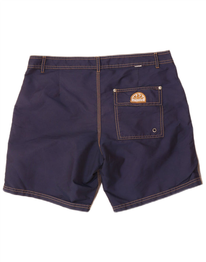 Short de bain homme Sundek polyester bleu marine moyen