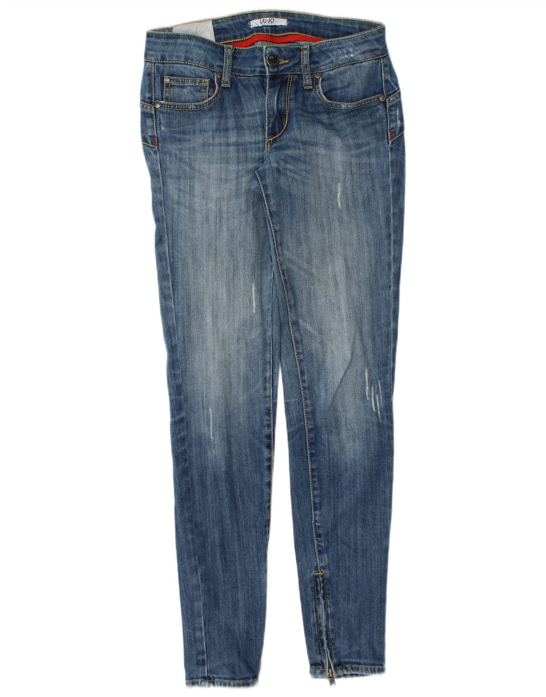 LIU JO Jean skinny effet vieilli pour femme W26 L30 Bleu