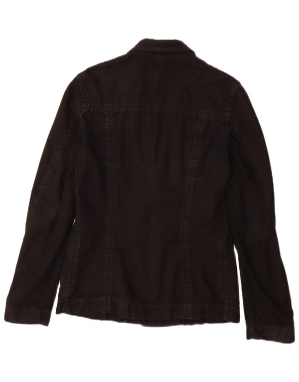 Calvin Klein Jeans Veste Blazer 2 Boutons Femme UK 14 Grand Coton Noir