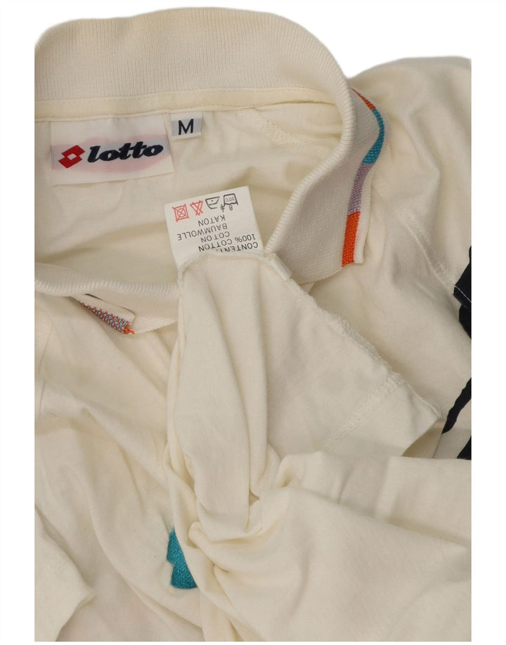 Lotto Polo Graphique Homme Blanc Moyen Coton