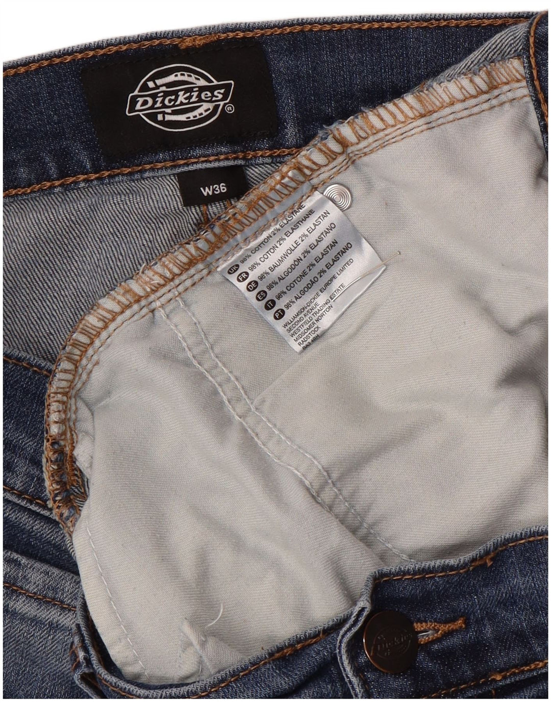 Dickies Short en jean W36 pour homme en coton bleu moyen