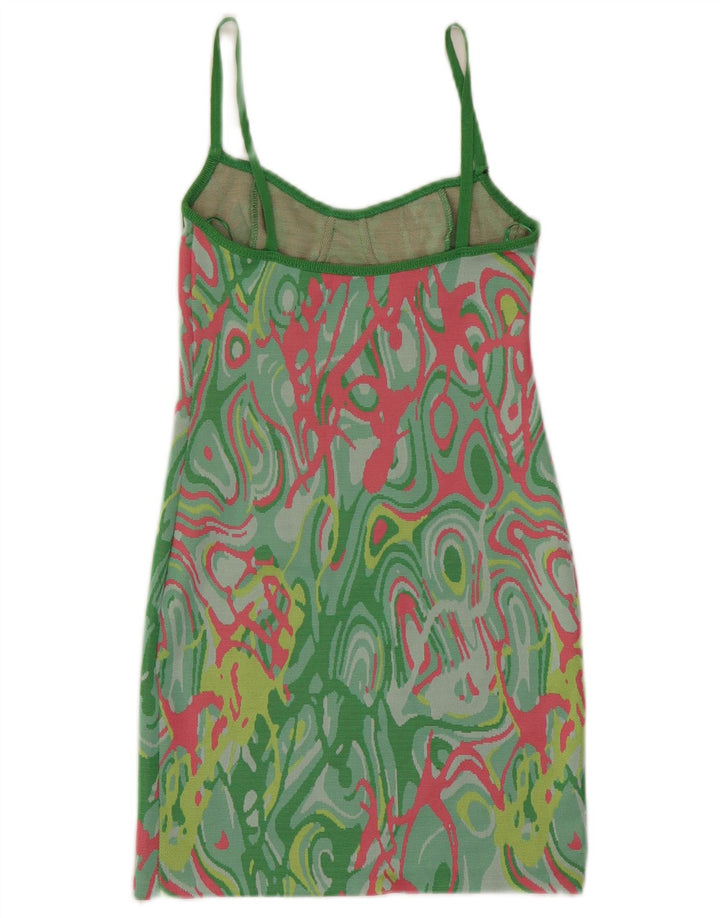 Zara Robe fourreau à motif abstrait pour femme UK 8 Small Multicolore
