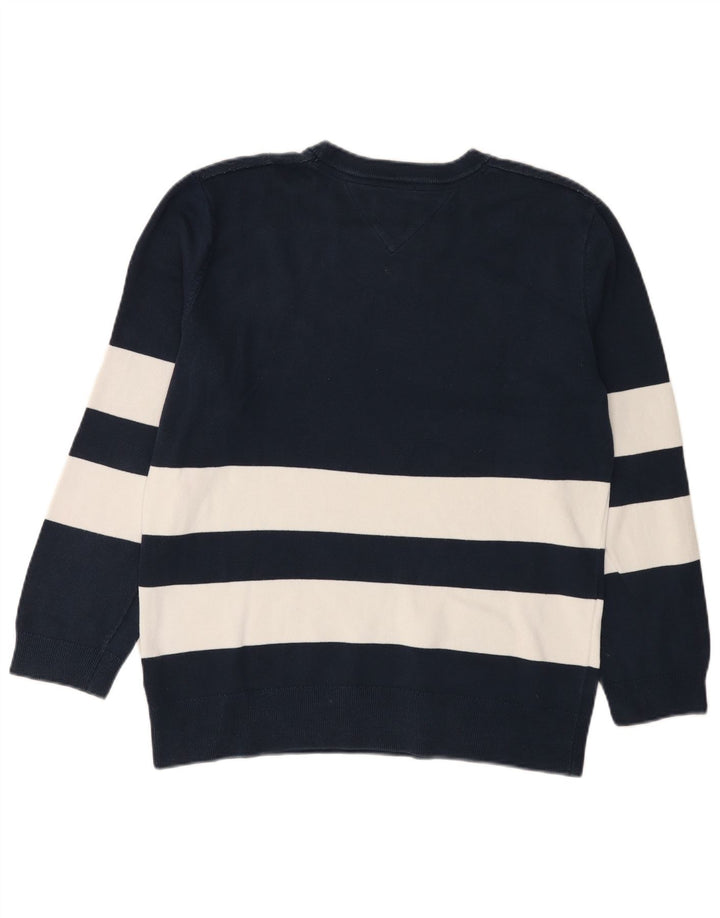 Tommy Hilfiger Pull Graphique Ras du Cou Homme Bleu Marine Moyen