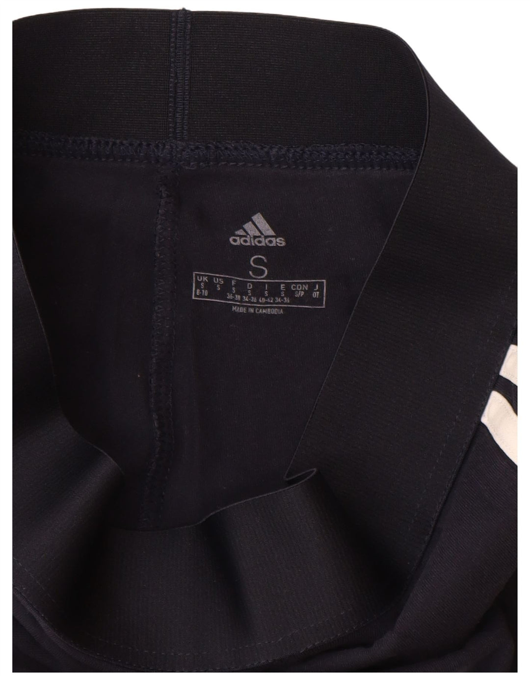 Adidas Leggings Femme UK 8/10 Petit Bleu Marine Coton