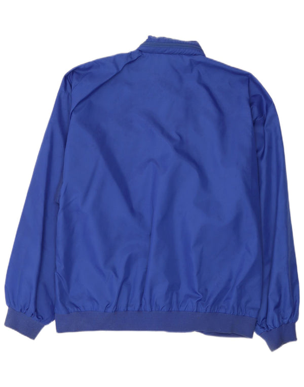 veste bomber à capuche homme vintage UK 38 Nylon bleu moyen