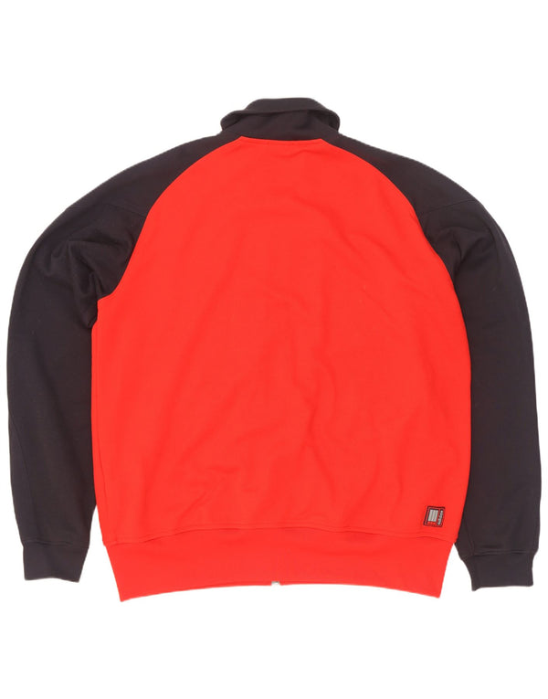 Adidas Veste de survêtement graphique pour homme 2XL Rouge Colourblock Coton