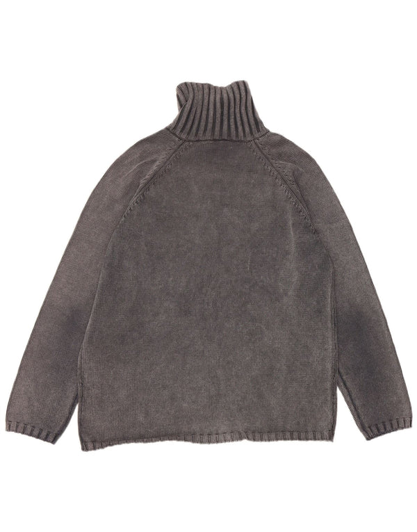 Zara Homme Cardigan Pull Large Gris Coton