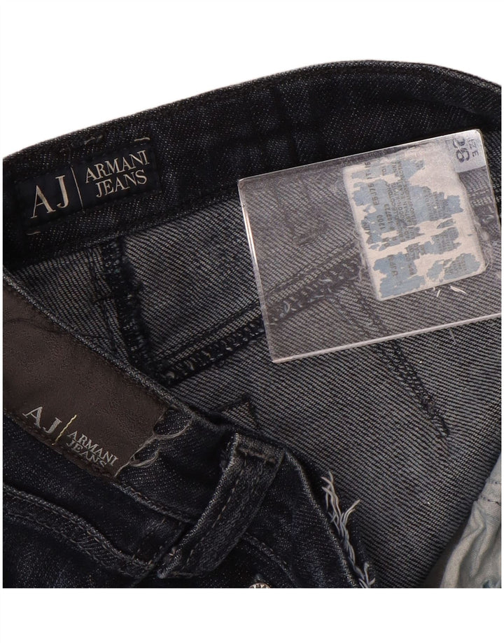 Armani Femme Jean Droit W26 L32 Bleu Marine Coton
