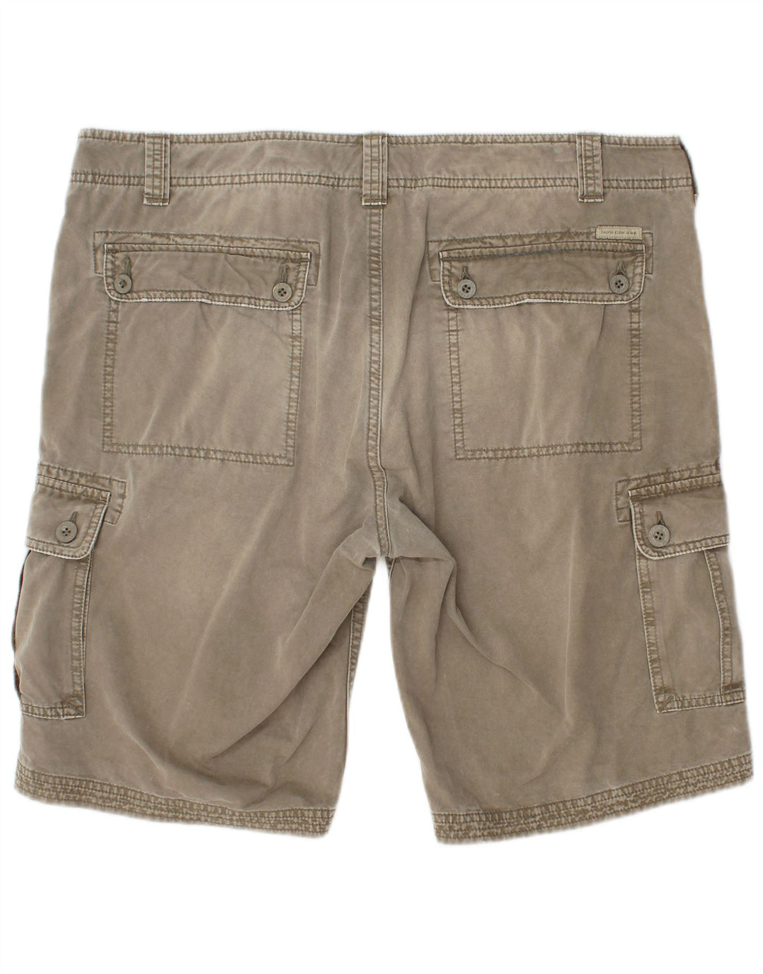 CALVIN KLEIN Short cargo slim régulier pour hommes W36 grand kaki coton