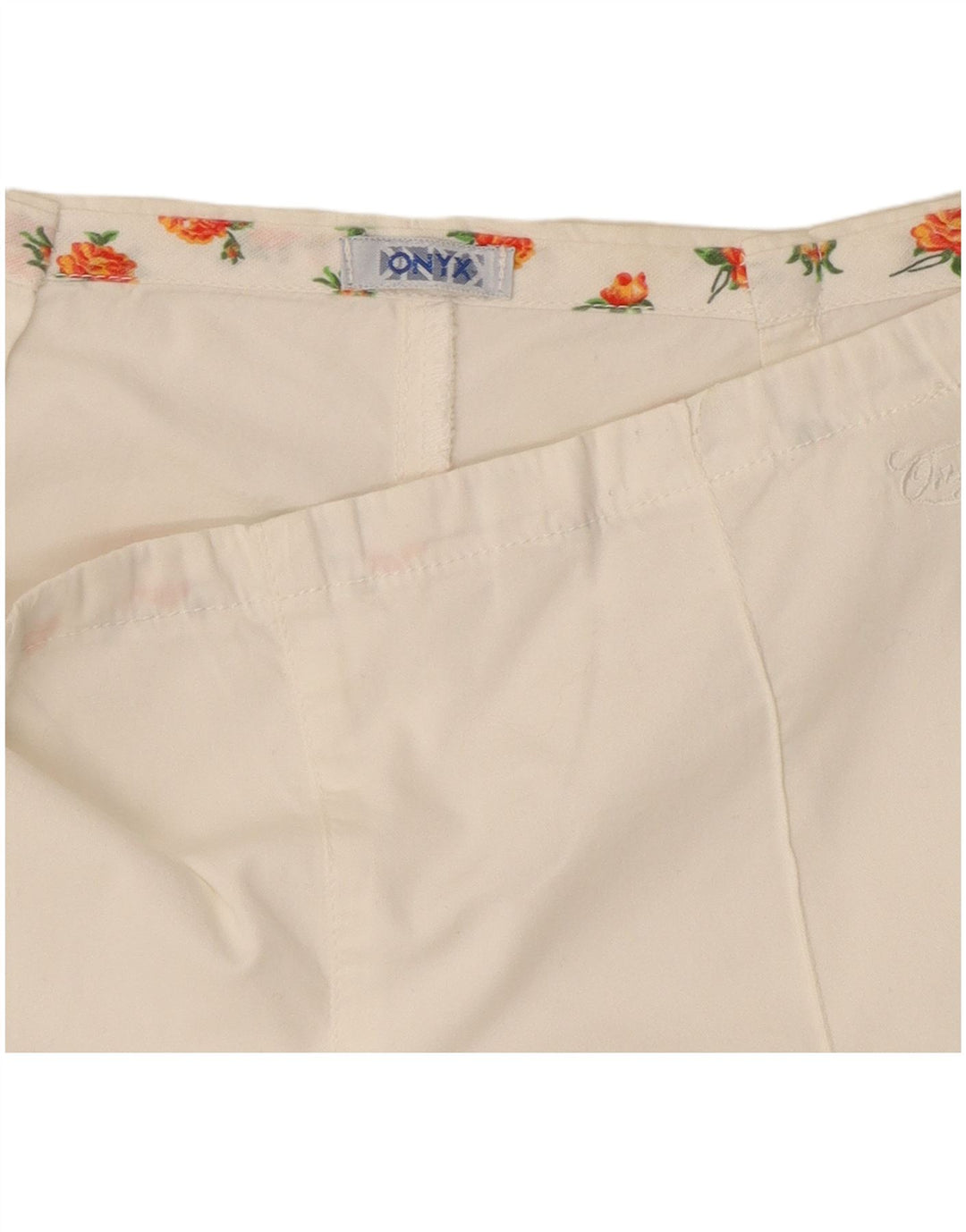 Onyx Pantalon décontracté droit pour femme W28 L25 Blanc