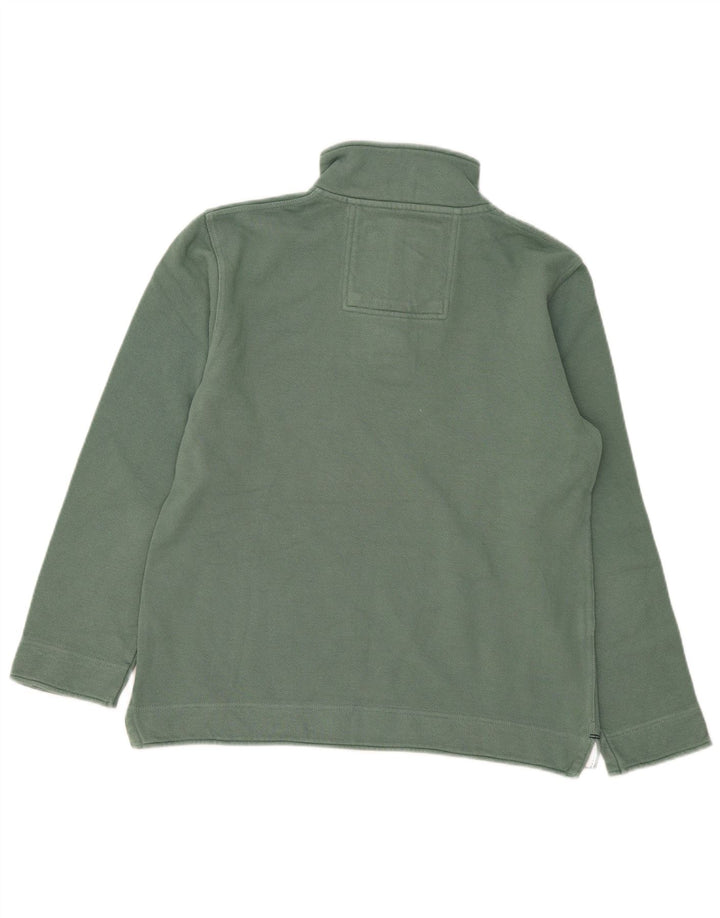 Crew Clothing Sweat-shirt coupe classique avec fermeture éclair 1/4 pour homme Vert moyen