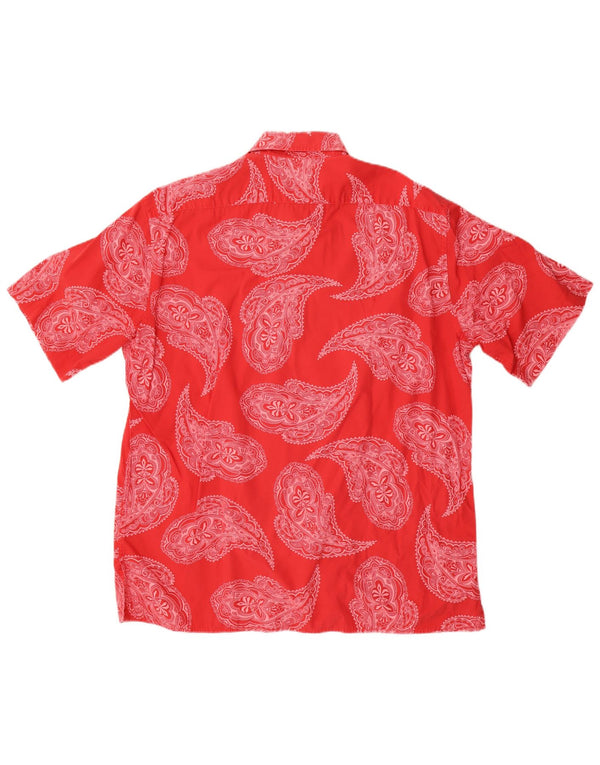 Brooksfield Chemise à manches courtes pour homme en coton cachemire rouge moyen