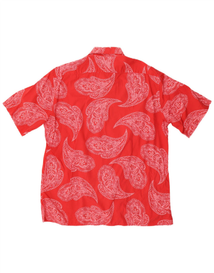 Brooksfield Chemise à manches courtes pour homme en coton cachemire rouge moyen