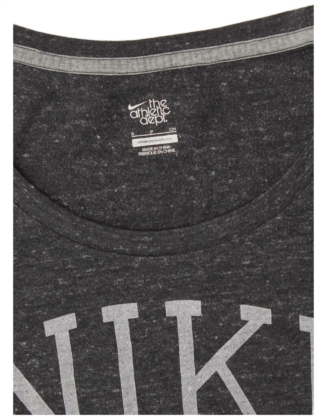 NIKE T-shirt graphique pour femme UK 10 Petit gris moucheté