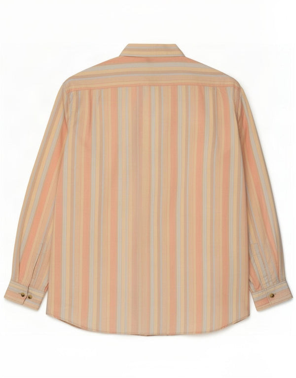 Chemise Homme Marlboro Classics XL Coton Rayé Orange