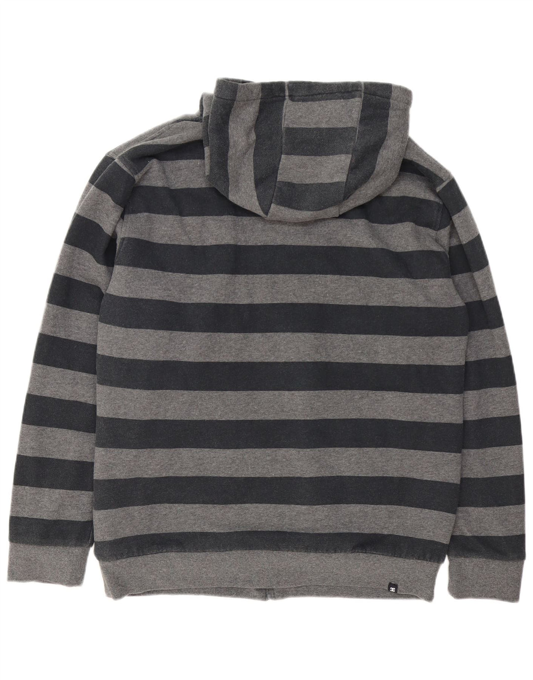DC Pull à capuche zippé pour homme en coton rayé gris grand