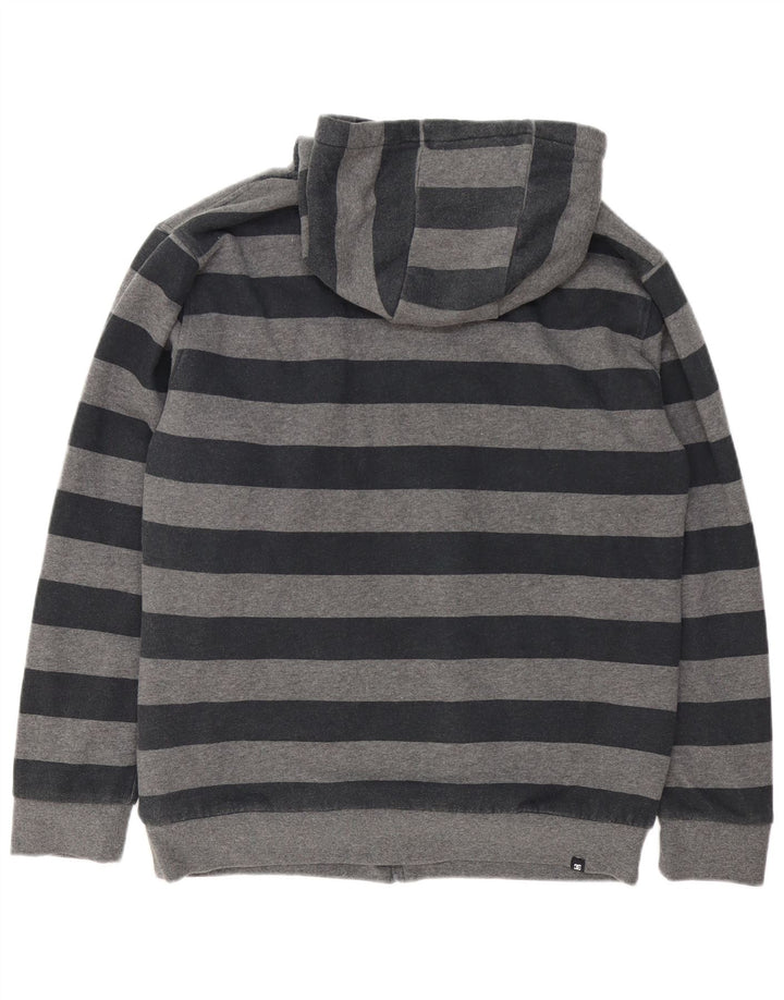 DC Pull à capuche zippé pour homme en coton rayé gris grand