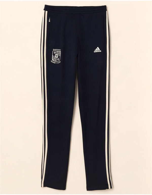 Adidas Pantalon de survêtement graphique pour femme UK 8/10 Small Bleu marine Polyester