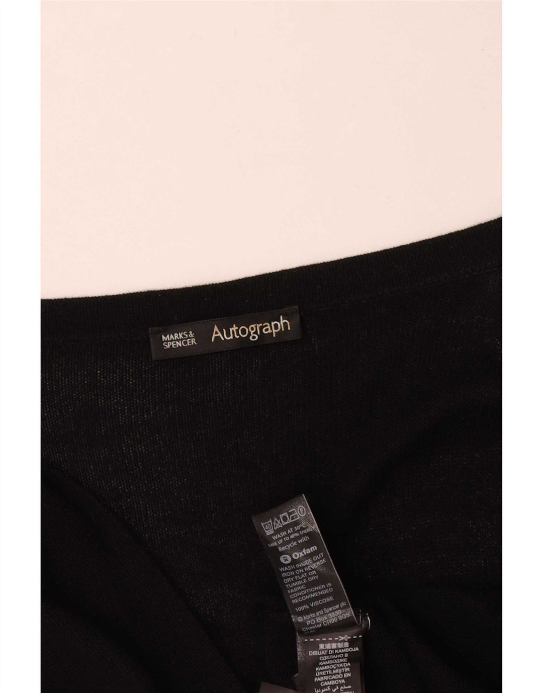 Marks & Spencer Pull cardigan autographe pour femme UK 16 Large Noir