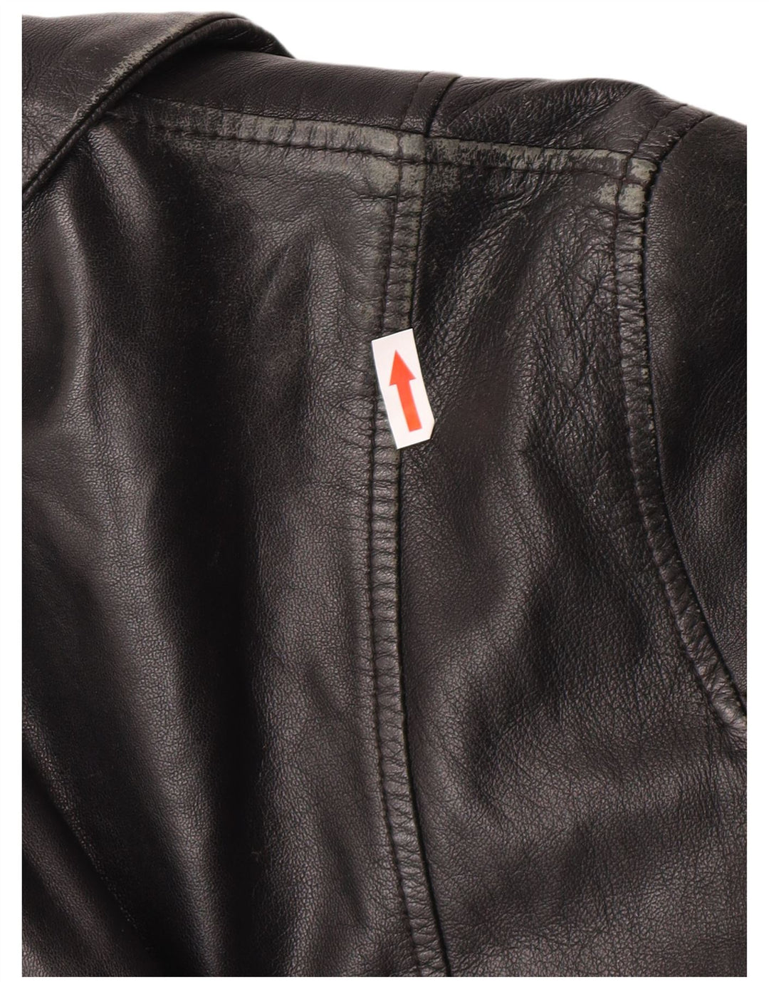 manteau en cuir femme vintage UK 12 Noir Moyen