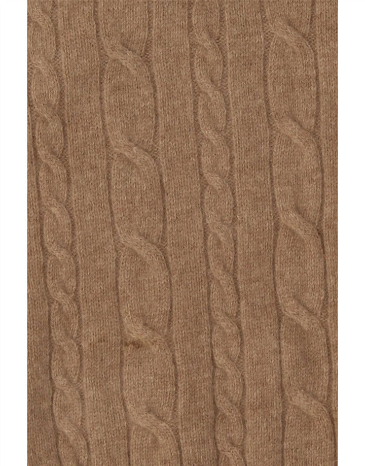 Green Leaves Pull Col V Homme Laine Beige Moyen