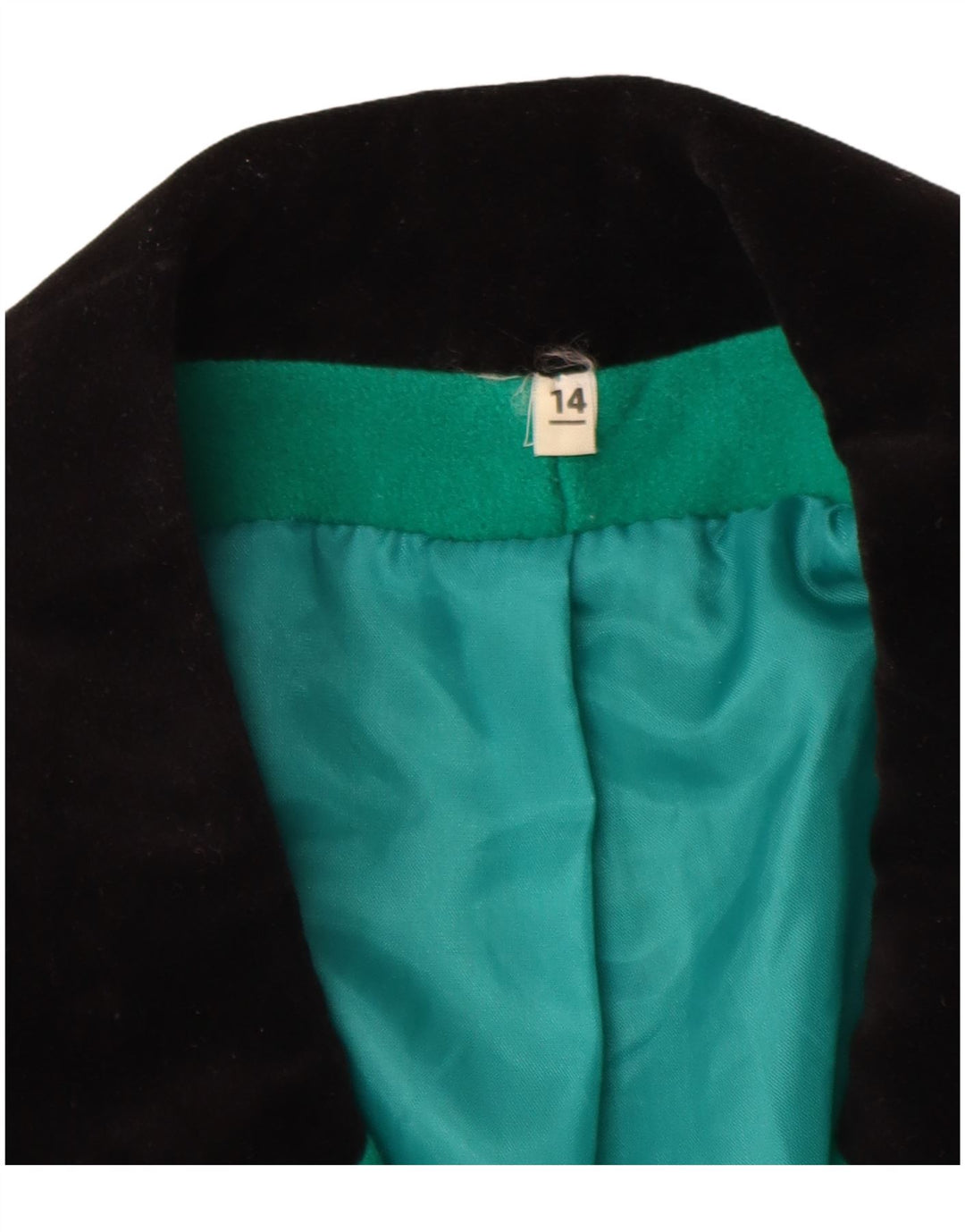 vintage Femme Double Breasted Blazer Veste UK 14 Grand Colorblock Vert