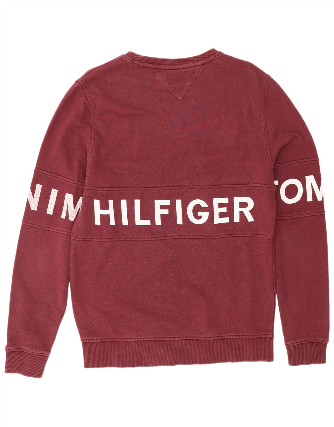 TOMMY HILFIGER Sweat-Shirt Graphique Homme Coton Bordeaux Moyen