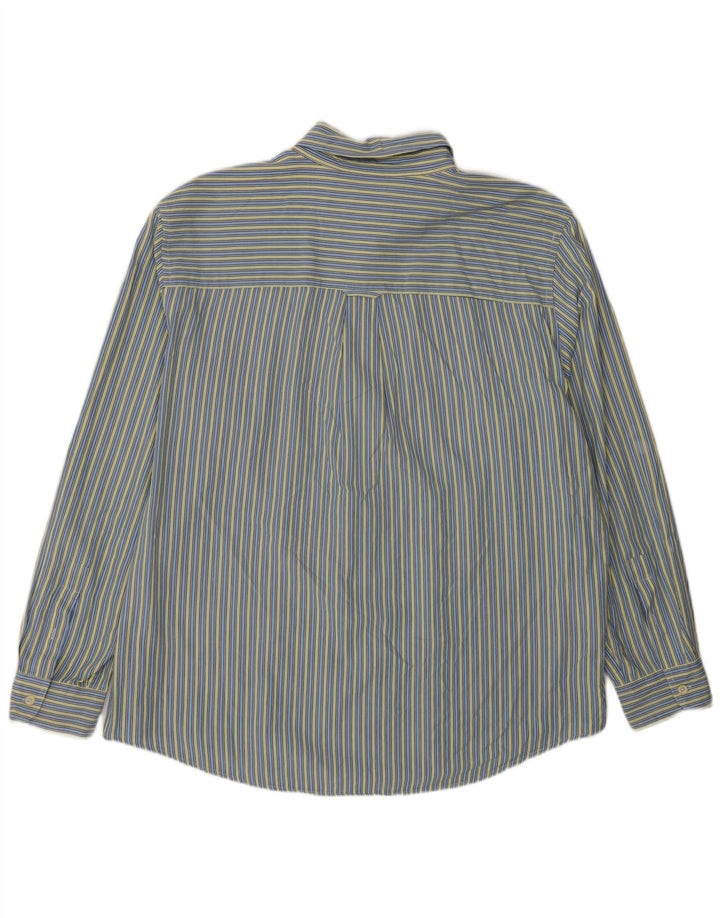 Chaps Chemise Homme XL Bleu Rayé Coton Classique