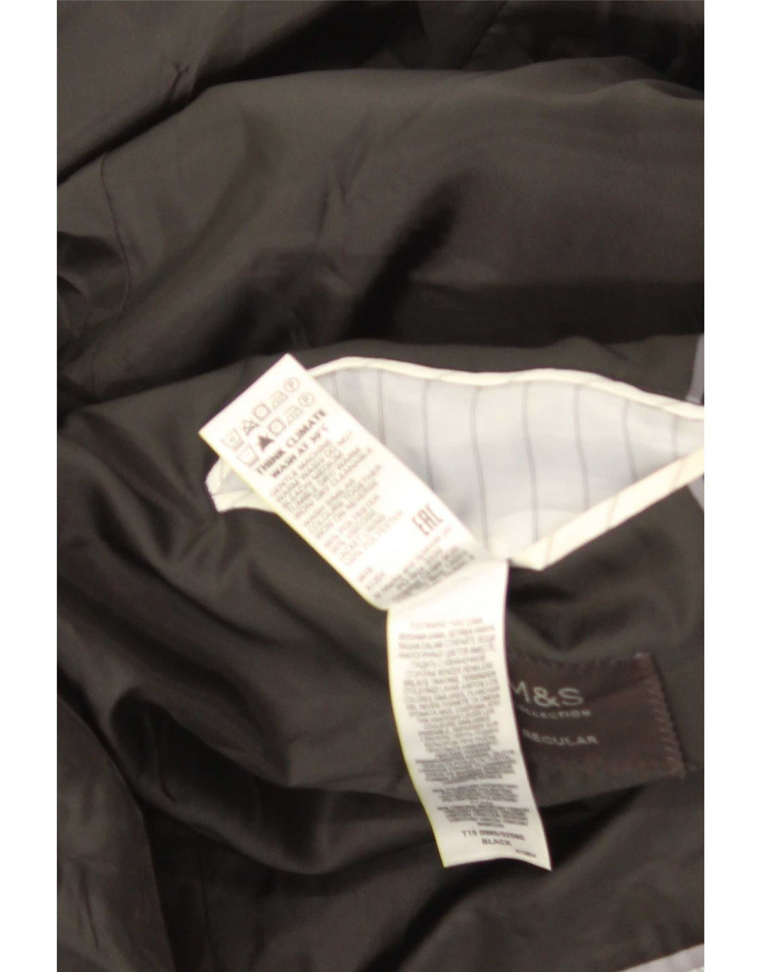 Marks & Spencer Veste blazer à 2 boutons pour homme UK 46 XL Noir Polyester