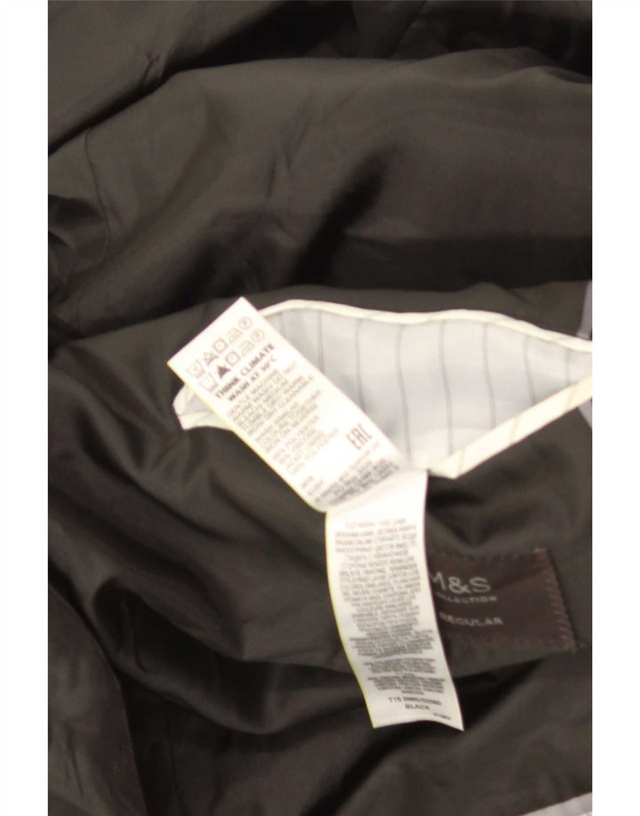 Marks & Spencer Veste blazer à 2 boutons pour homme UK 46 XL Noir Polyester