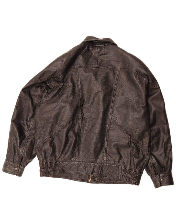 Veste en cuir homme vintage UK 42 XL Cuir noir