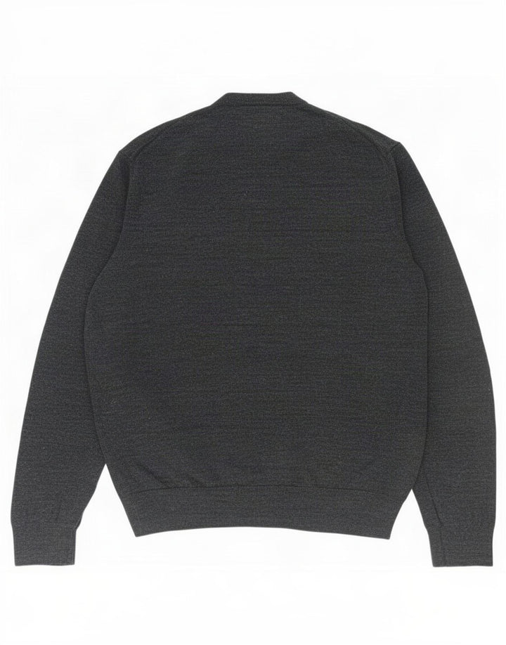 Marks & Spencer Pull col V pour homme 2XL Gris chiné en coton