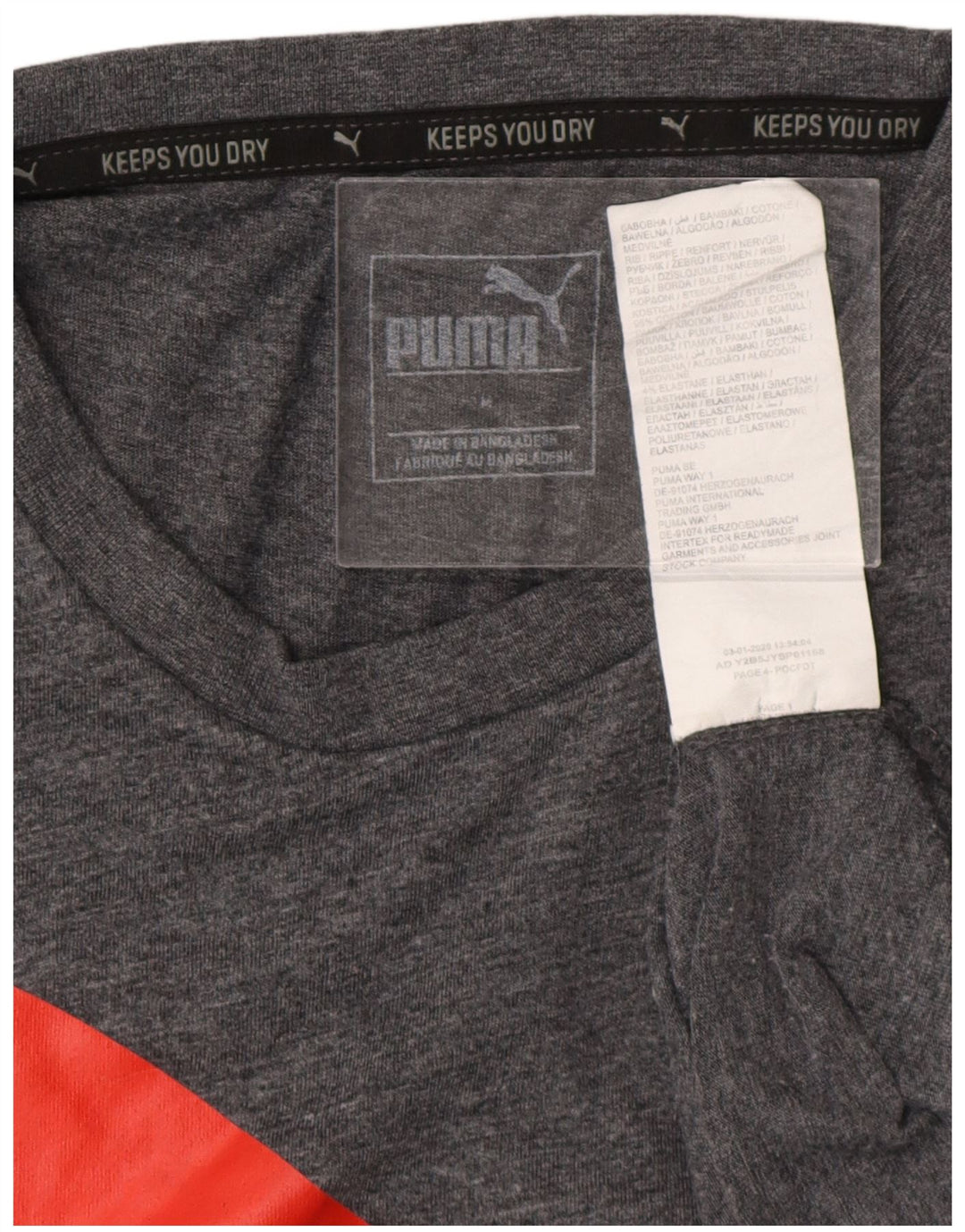 Puma T-Shirt Graphic Homme Gris Moyen Coton