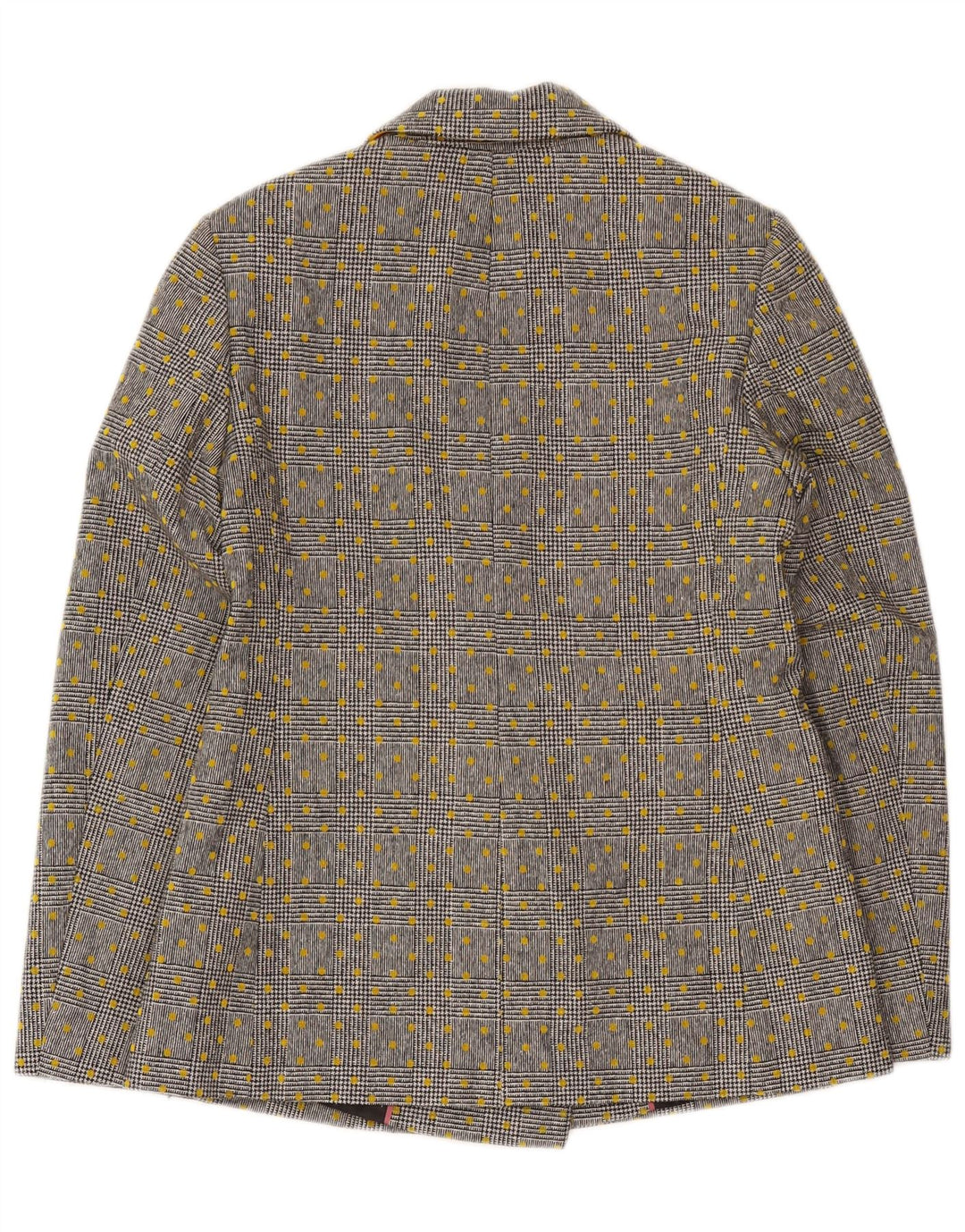 Veste blazer à double boutonnage Boden pour femme UK 10 Petite laine à pois gris