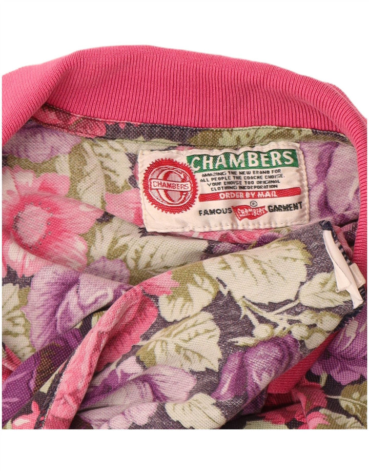 CHAMBERS Polo Femme UK 16 Grand Violet Floral