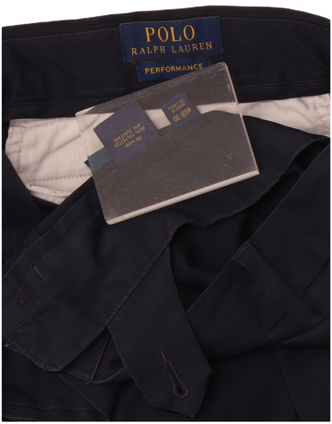 Polo Ralph Lauren Pantalon Chino Homme W46 L30 Bleu Marine Polyester
