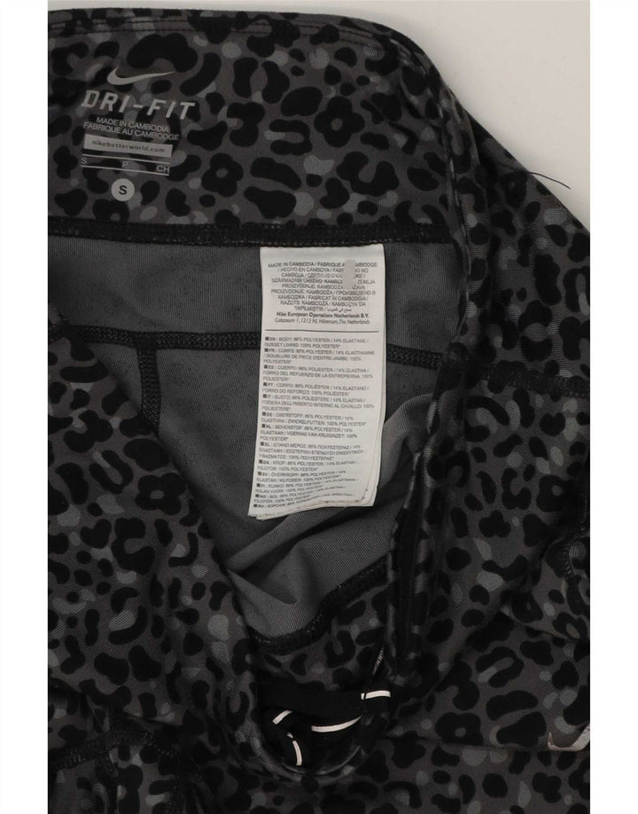 Nike Legging Dri Fit pour femme UK 8 Petit gris imprimé animal Polyester