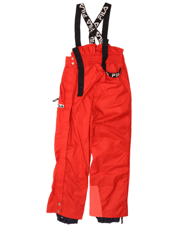 Fila Ensemble de ski graphique pour homme 2 pièces IT 48 Medium W30 L29 Rouge Colourblock