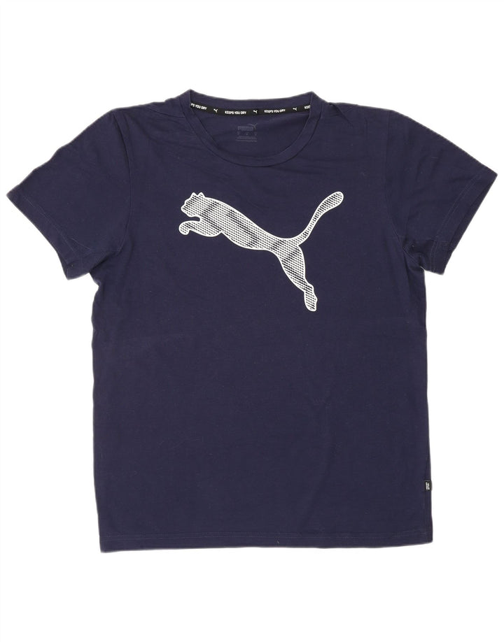 PUMA T-Shirt Graphique Homme Bleu Marine Moyen
