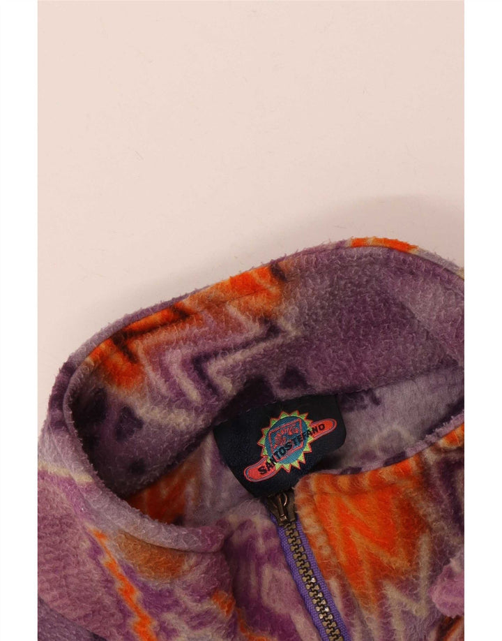 Santostefano Veste polaire surdimensionnée pour femme UK 16 Large Violet Géométrique