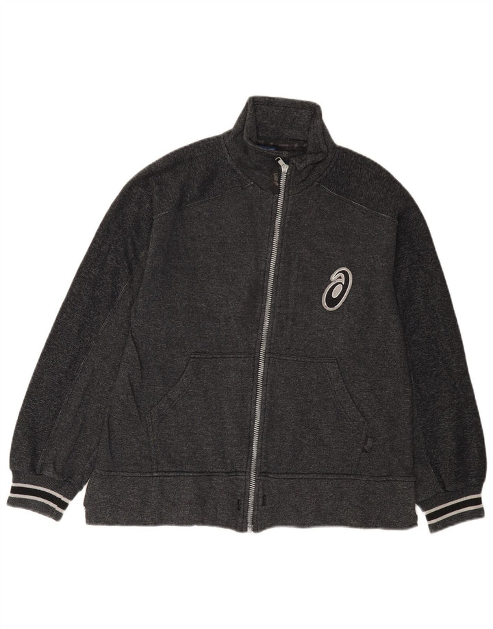 Asics Veste de survêtement graphique pour hommes, petit gris
