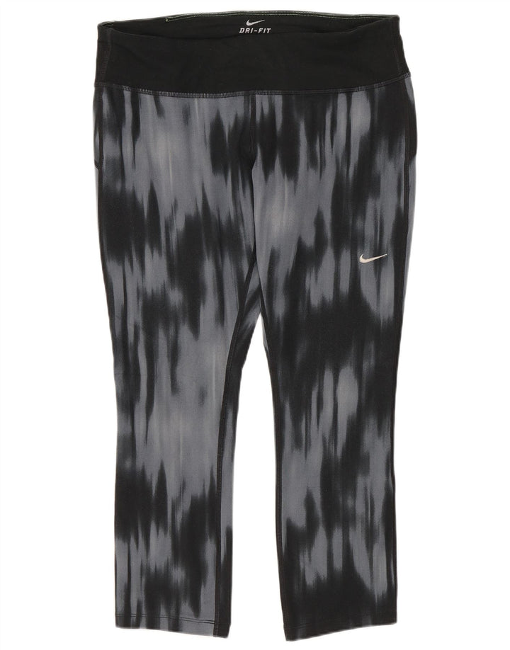 Nike Legging Capri Dri Fit pour femme UK 12 Bleu moyen Tie Dye Polyester